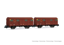 Arnold HN6575 - N - 2-tlg. Set gedeckte Güterwagen J2, RENFE, Ep. III-IV